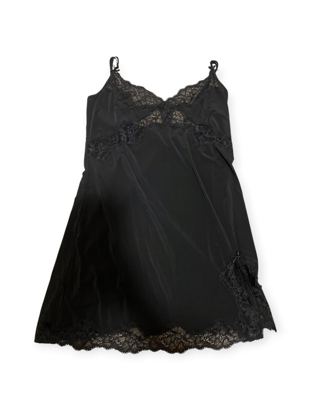 Victoria's Secret Black Lace Chemise Large